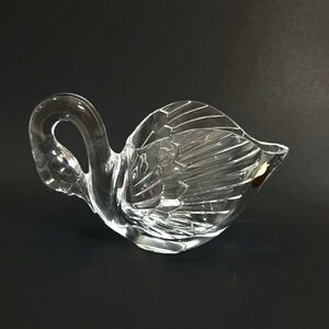 Cristal d'Arques France Cygne 7" X 4‎ 1/4" Crystal Swan Dish Decor
